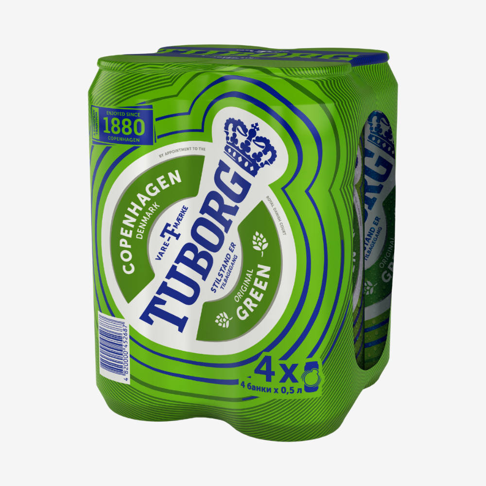 TUBORG PIVO 0,5L CAN (3+1GRATIS)